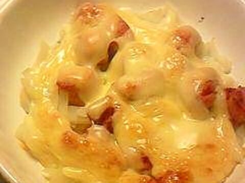 菊芋とソーセージのグラタン風マヨネーズ・チーズ焼き